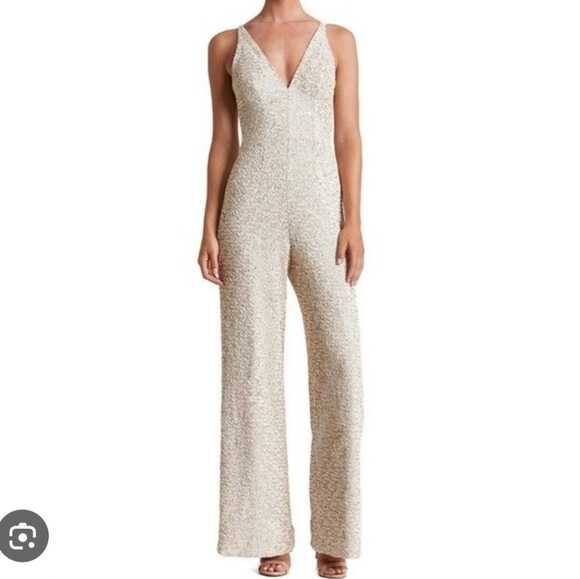 Dress The Population Charlie Sequin Jumpsuit  Size XS - Picture 5 of 5